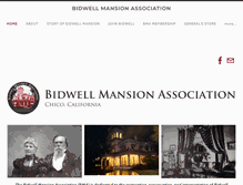 Tablet Screenshot of bidwellmansionassociation.com